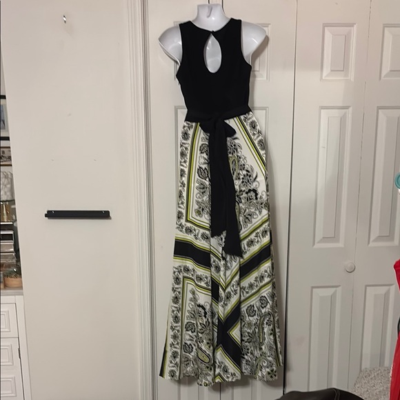 Eliza J Black and Green Maxi Dress-NWOT - Picture 2 of 6